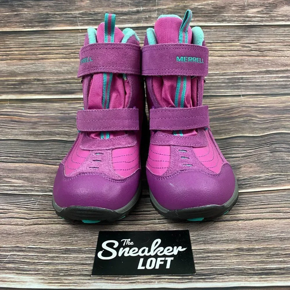 Merrell Moab Polar Mid Purple Waterproof Winter Boots Youth 7‎